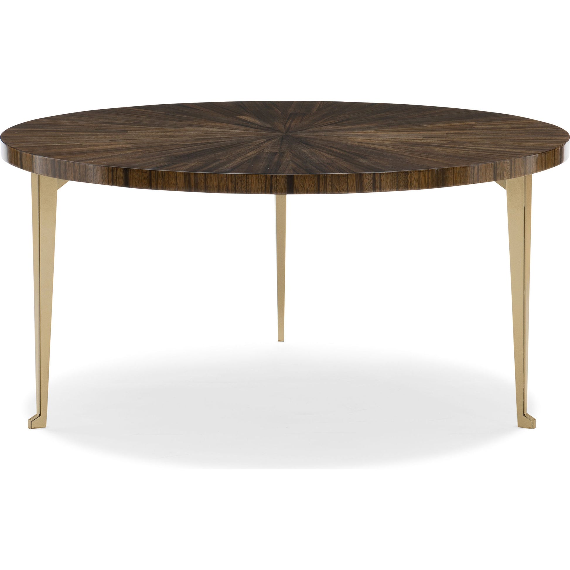 A Whole Bunch Cocktail Table by Caracole in golden shimmer and galway, golden shimmer. Made from birch, quarter paldao in a modern style.
