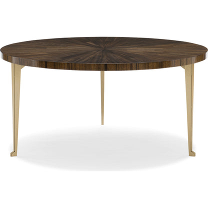 A Whole Bunch Cocktail Table by Caracole in golden shimmer and galway, golden shimmer. Made from birch, quarter paldao in a modern style.