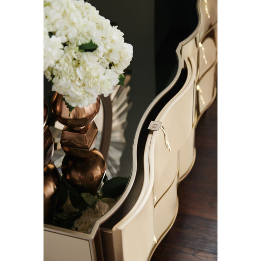 Wonder-Full by Caracole in golden shimmer, bronze and golden shimmer. Made from birch, mirror, maple in a transitional style.
