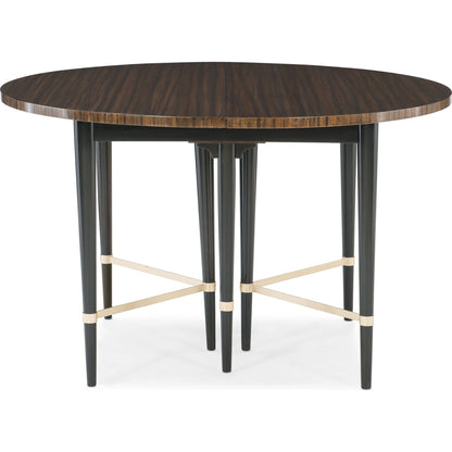 Long and Short of It by Caracole in black and saddle, black saddle, neutral metallic. Made from birch, quartered paldao in a transitional style.