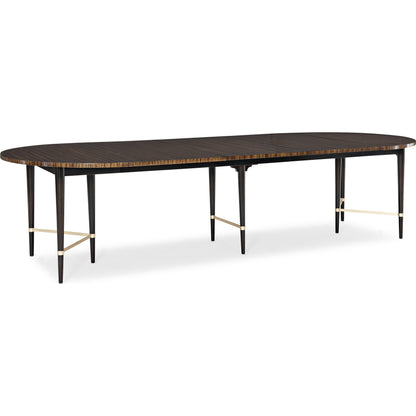 Long and Short of It by Caracole in black and saddle, black saddle, neutral metallic. Made from birch, quartered paldao in a transitional style.
