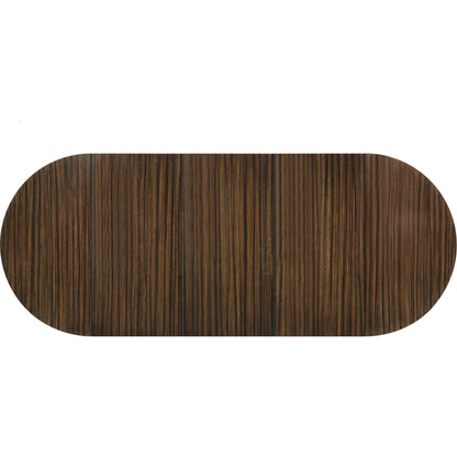 Long and Short of It by Caracole in black and saddle, black saddle, neutral metallic. Made from birch, quartered paldao in a transitional style.