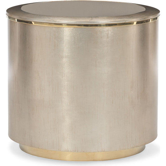 Lobby Cocktail Table by Caracole in bronze, gold and auric, gold bullion. Made from birch, metal, maple in a transitional style.