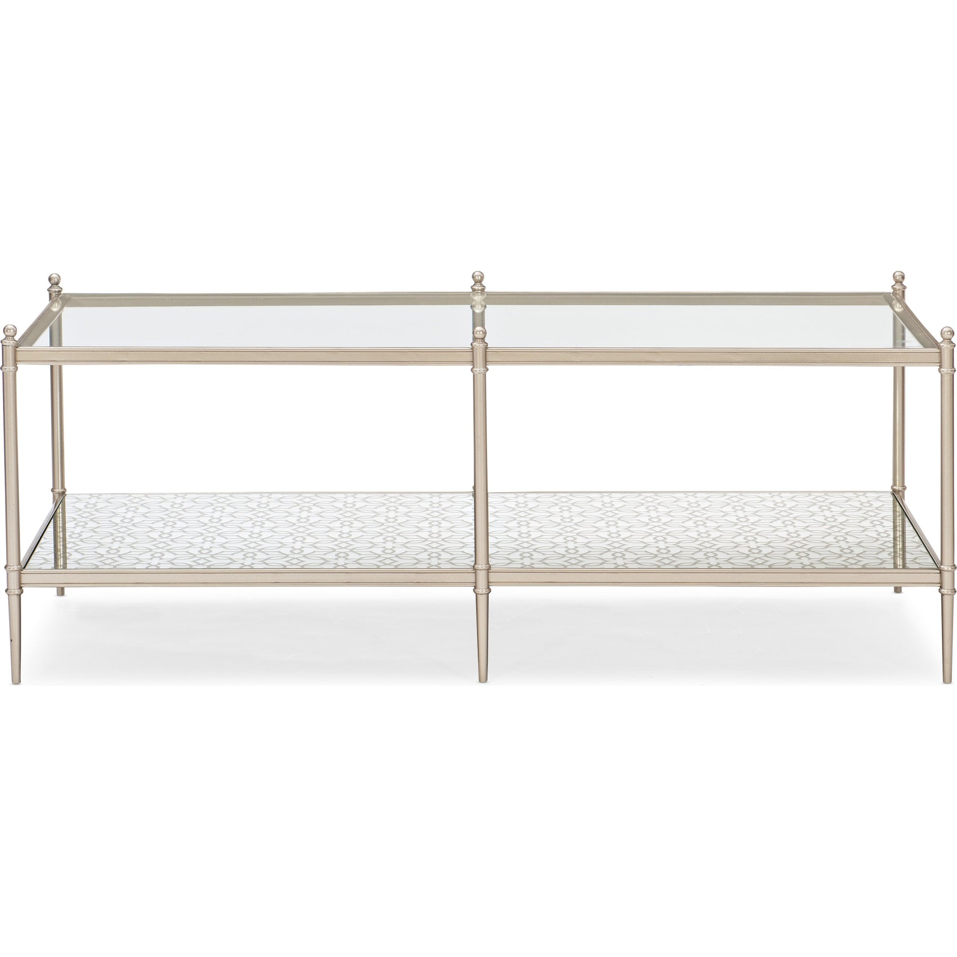 Perfectable Coffee Table by Caracole in new gold. Made from metal in a transitional style.