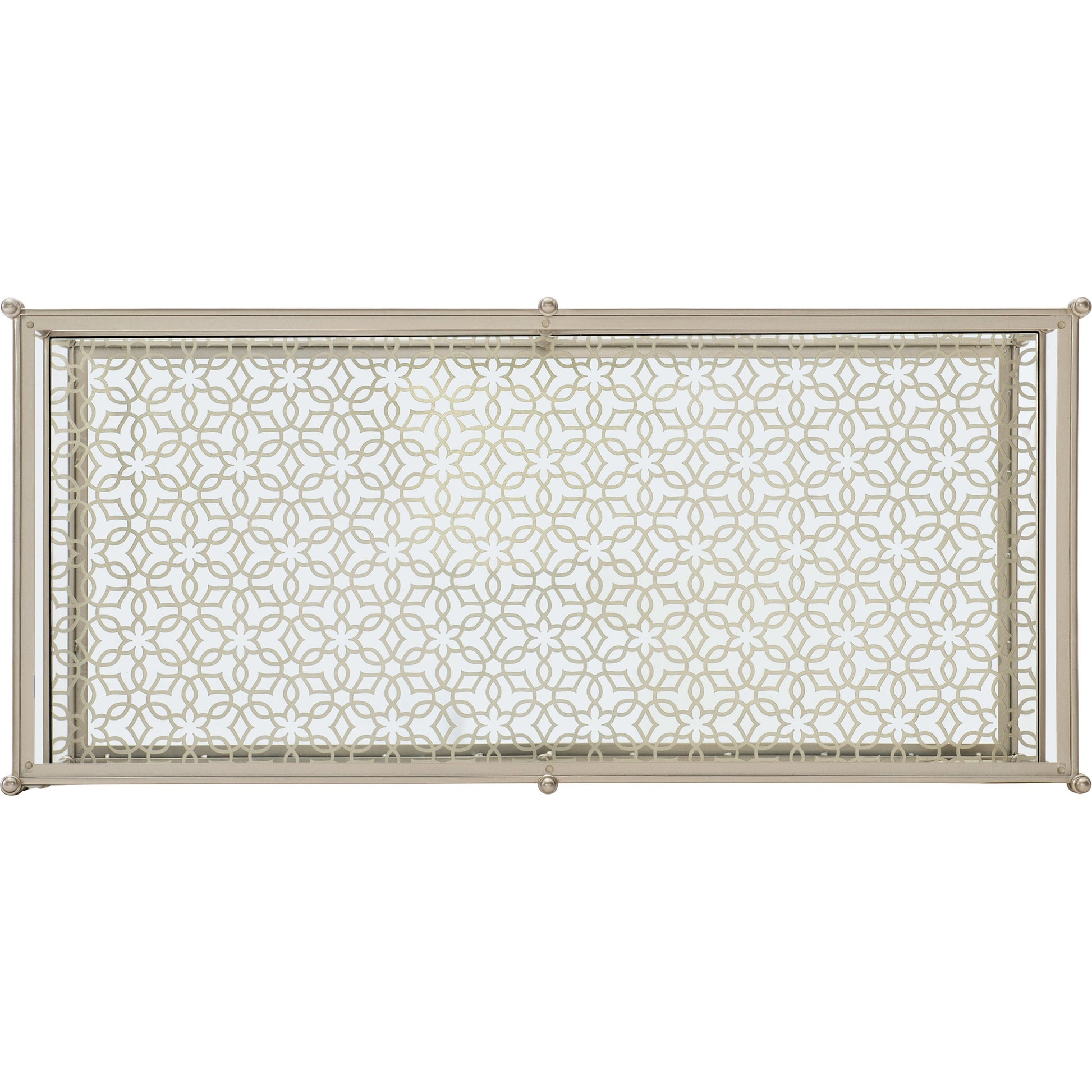 Perfectable Coffee Table by Caracole in new gold. Made from metal in a transitional style.