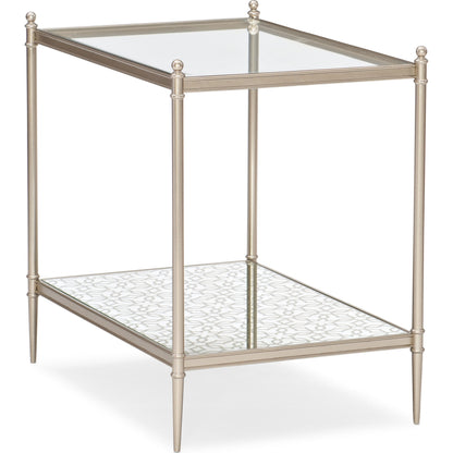 Perfectly Adaptable Side Table by Caracole in neutral metallic. Made from metal in a transitional style.