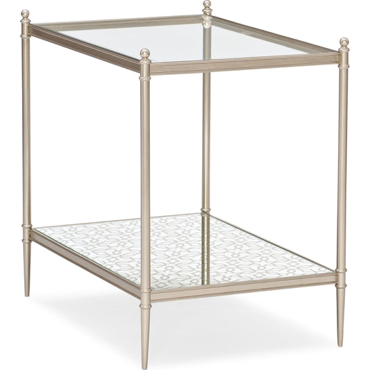 Perfectly Adaptable Side Table by Caracole in neutral metallic. Made from metal in a transitional style.
