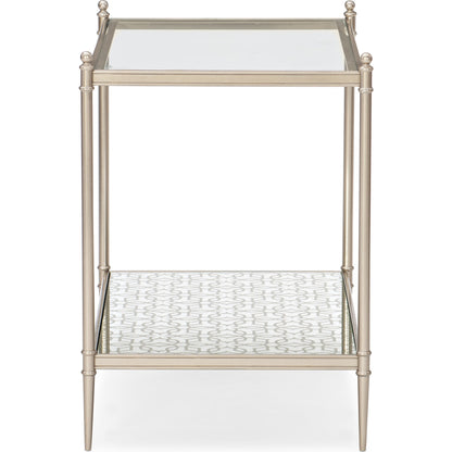 Perfectly Adaptable Side Table by Caracole in neutral metallic. Made from metal in a transitional style.