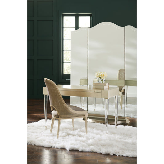 Moment of Clarity by Caracole in gold and soft silver leaf. Made from birch, maple in a transitional style.