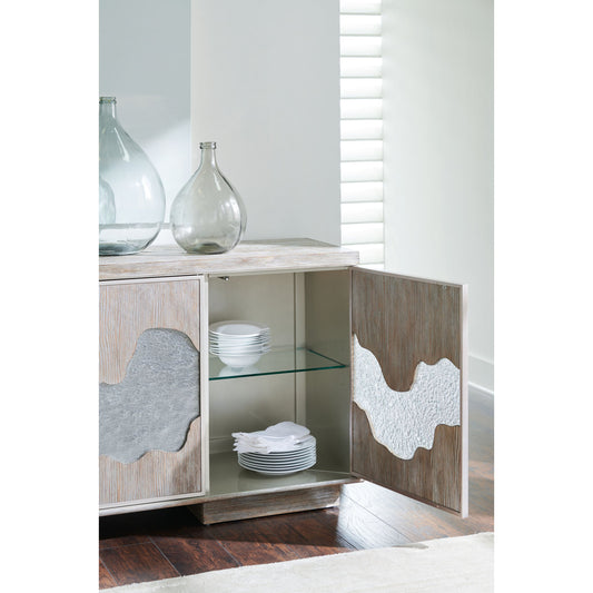 Go with the Flow by Caracole in gold and driftwood, neutral metallic. Made from pine, fir in a coastal style.