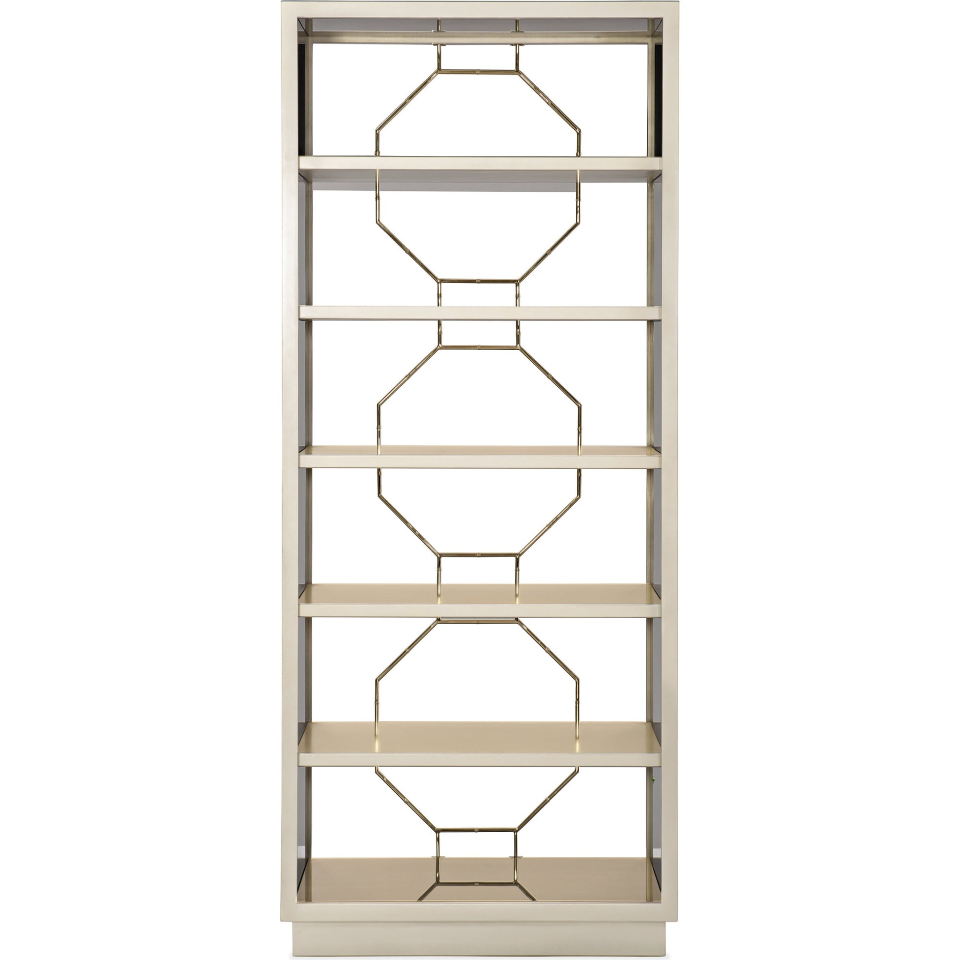 Going Up by Caracole in silver, gold, taupe and soft silver paint, taupe paint, whisper of gold. Made from birch, maple in a transitional style.