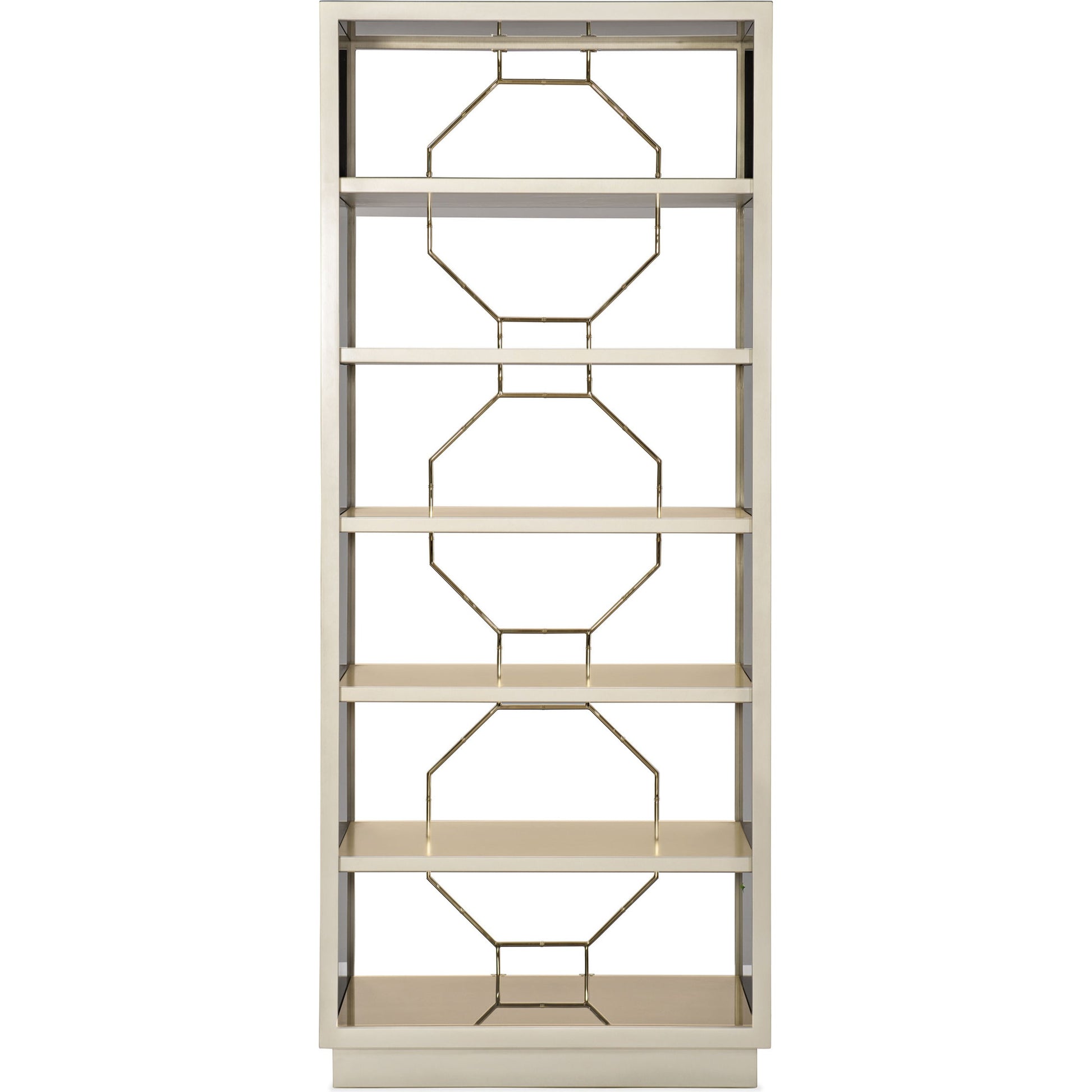 Going Up by Caracole in silver, gold, taupe and soft silver paint, taupe paint, whisper of gold. Made from birch, maple in a transitional style.