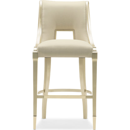 In Good Taste Bar Stool by Caracole in gold and allusion gold. Made from birch in a modern style.