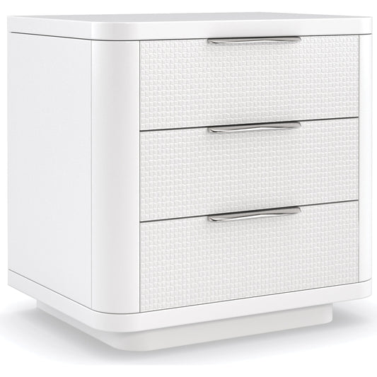 Touch Base by Caracole in cloud, white, nickel and cloud white. Made from birch in a modern style.