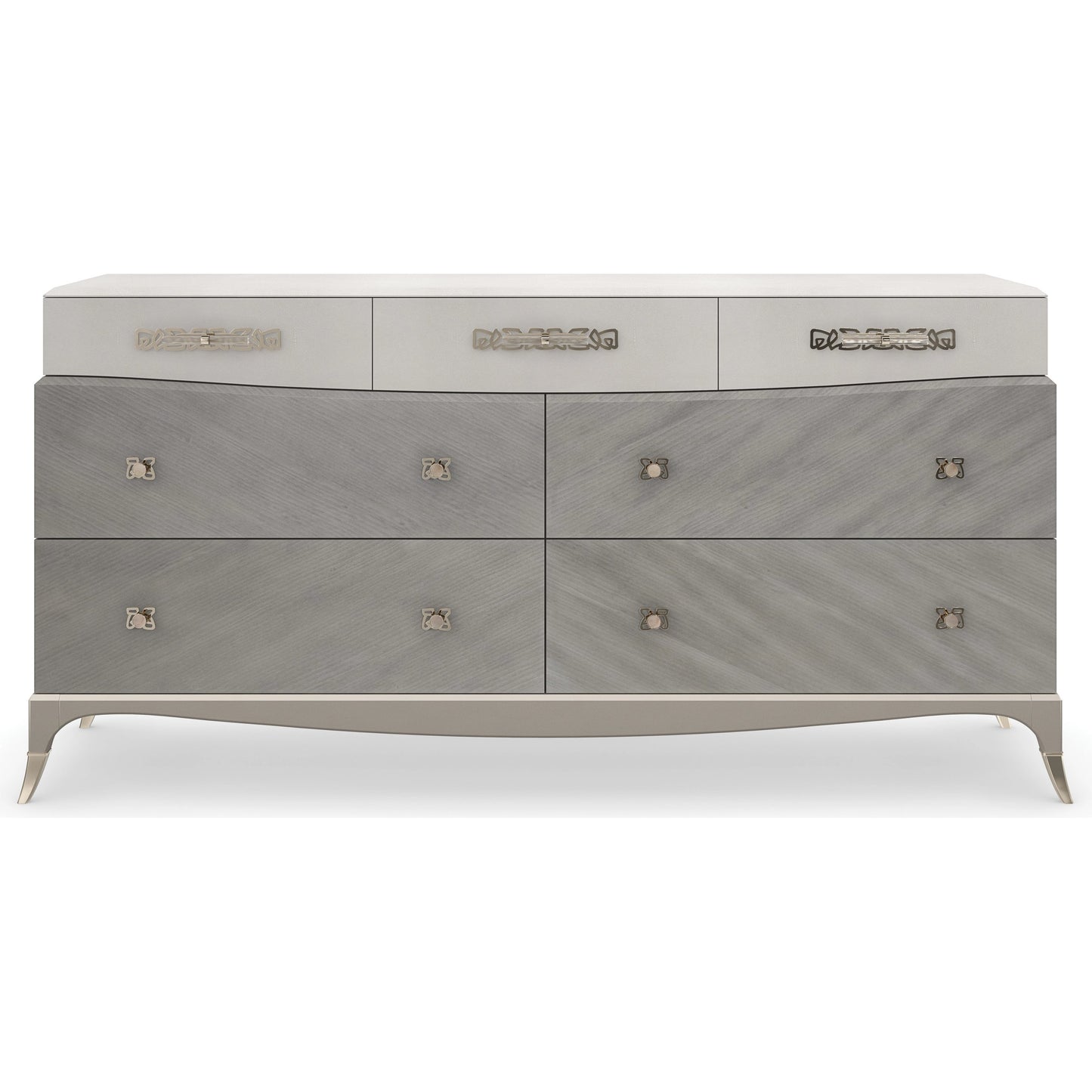 002 SI-1955738 | Additional Silo | Tempo by Caracole in shagreen, gold and cappuccino, sparkling argent. Made from birch, light coffee platano in a modern style.