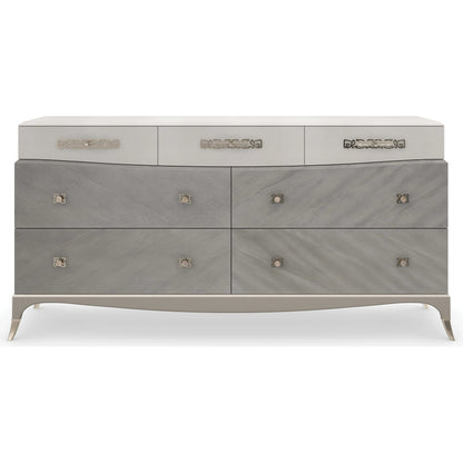 Tempo by Caracole in shagreen, gold and cappuccino, sparkling argent. Made from birch, light coffee platano in a modern style.