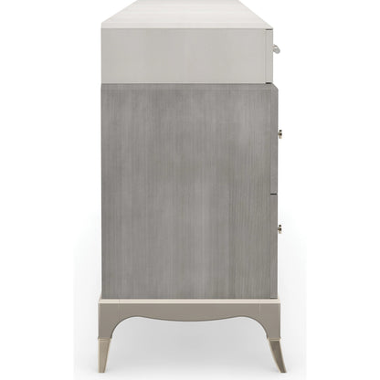Tempo by Caracole in shagreen, gold and cappuccino, sparkling argent. Made from birch, light coffee platano in a modern style.