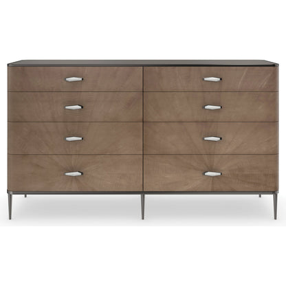 Prism by Caracole in maple, bronze, ivory and mocha, deep bronze. Made from birch, chocolate elegant tiger maple in a modern style.