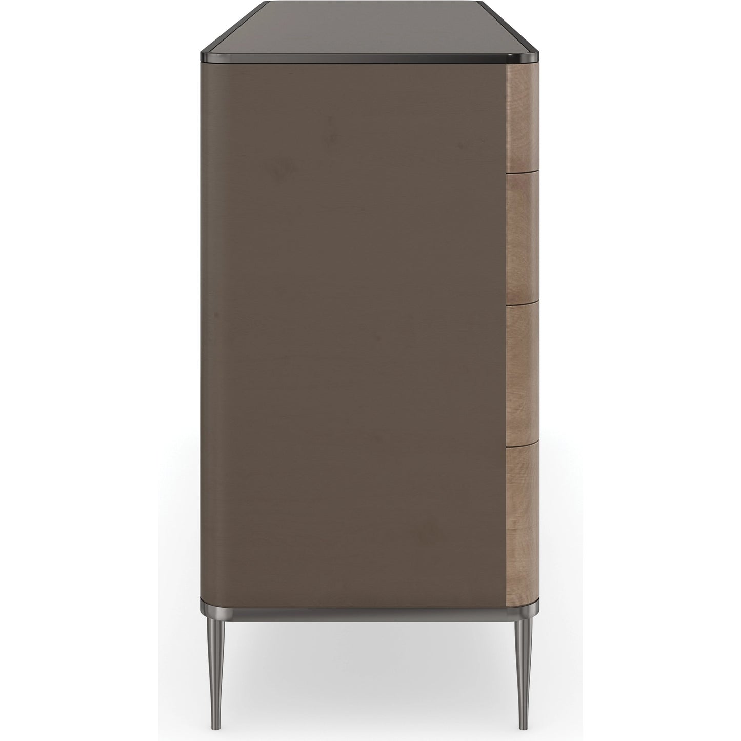 003 SI-1955740 | Additional Silo | Prism by Caracole in maple, bronze, ivory and mocha, deep bronze. Made from birch, chocolate elegant tiger maple in a modern style.