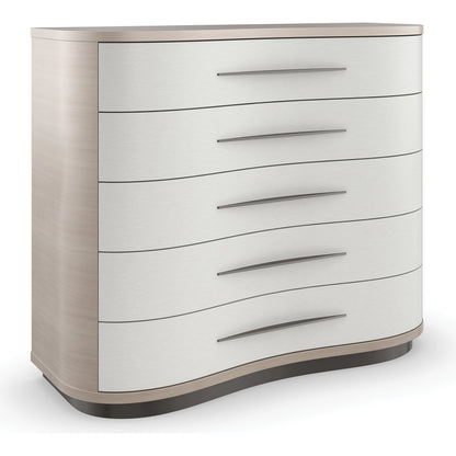 Meandrous by Caracole in natural and moonstone, seal skin. Made from birch, koto in a modern style.