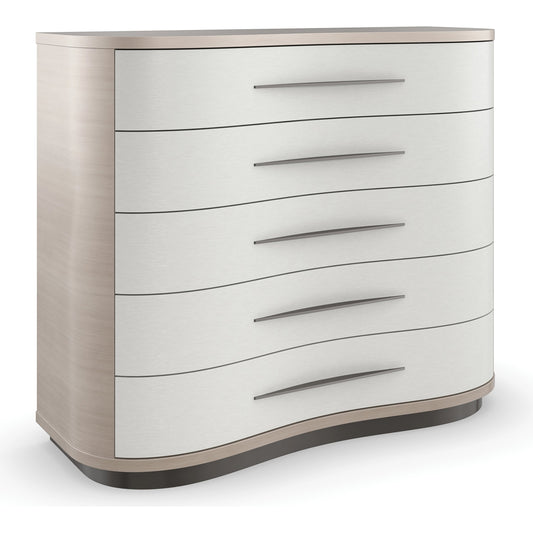 Meandrous by Caracole in natural and moonstone, seal skin. Made from birch, koto in a modern style.