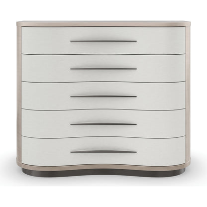 Meandrous by Caracole in natural and moonstone, seal skin. Made from birch, koto in a modern style.