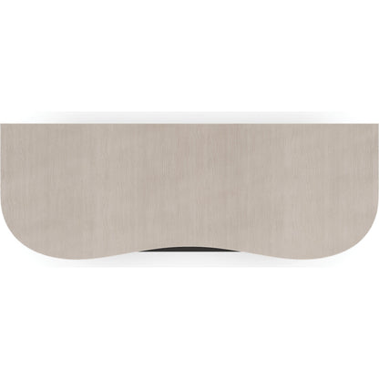 Meandrous by Caracole in natural and moonstone, seal skin. Made from birch, koto in a modern style.