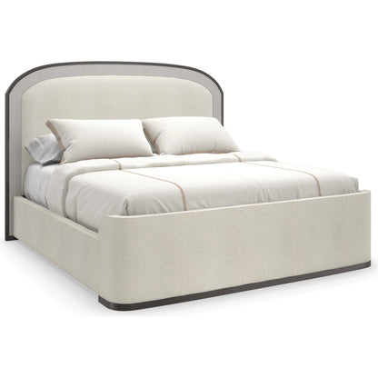 Wanderlust King Bed by Caracole in silver, bronze, ivory and sun-kissed silver, deep bronze, seal skin. Made from birch in a modern style.