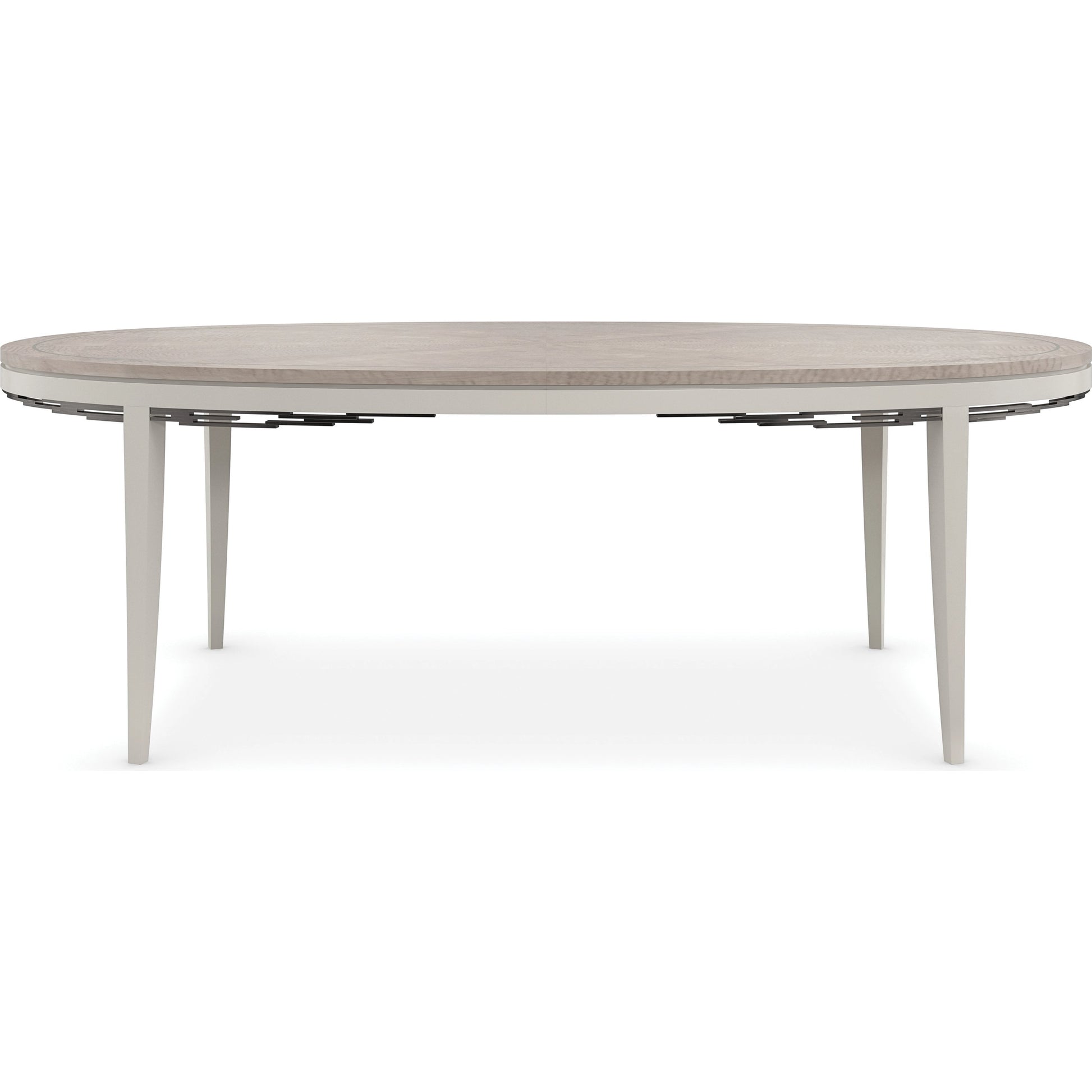 Coronet by Caracole in grey, maple, silver and chinchilla, crème de la crème, soft silver, deep bronze. Made from birch, wd2 grey curly maple in a modern style.