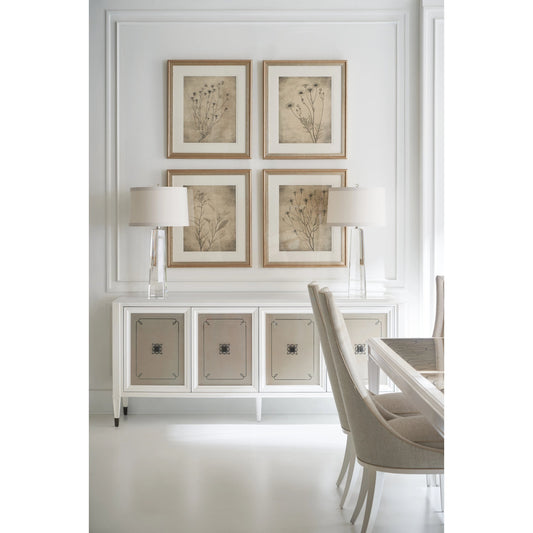 Lattice Serve You by Caracole in mirrored, silver and stardust. Made from birch, maple in a modern style.
