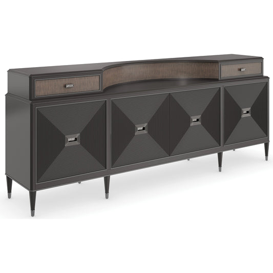 Gallerie by Caracole in dark chocolate, charcoal, maple and dark chocolate, tigra chocolate,deep bronze, charcoal. Made from birch, metal, dark tiger maple, maple in a modern style.