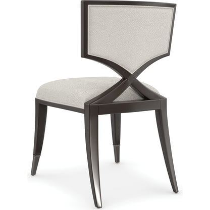 First Chair by Caracole in ivory, dark chocolate, bronze and dark chocolate. Made from birch in a modern style.