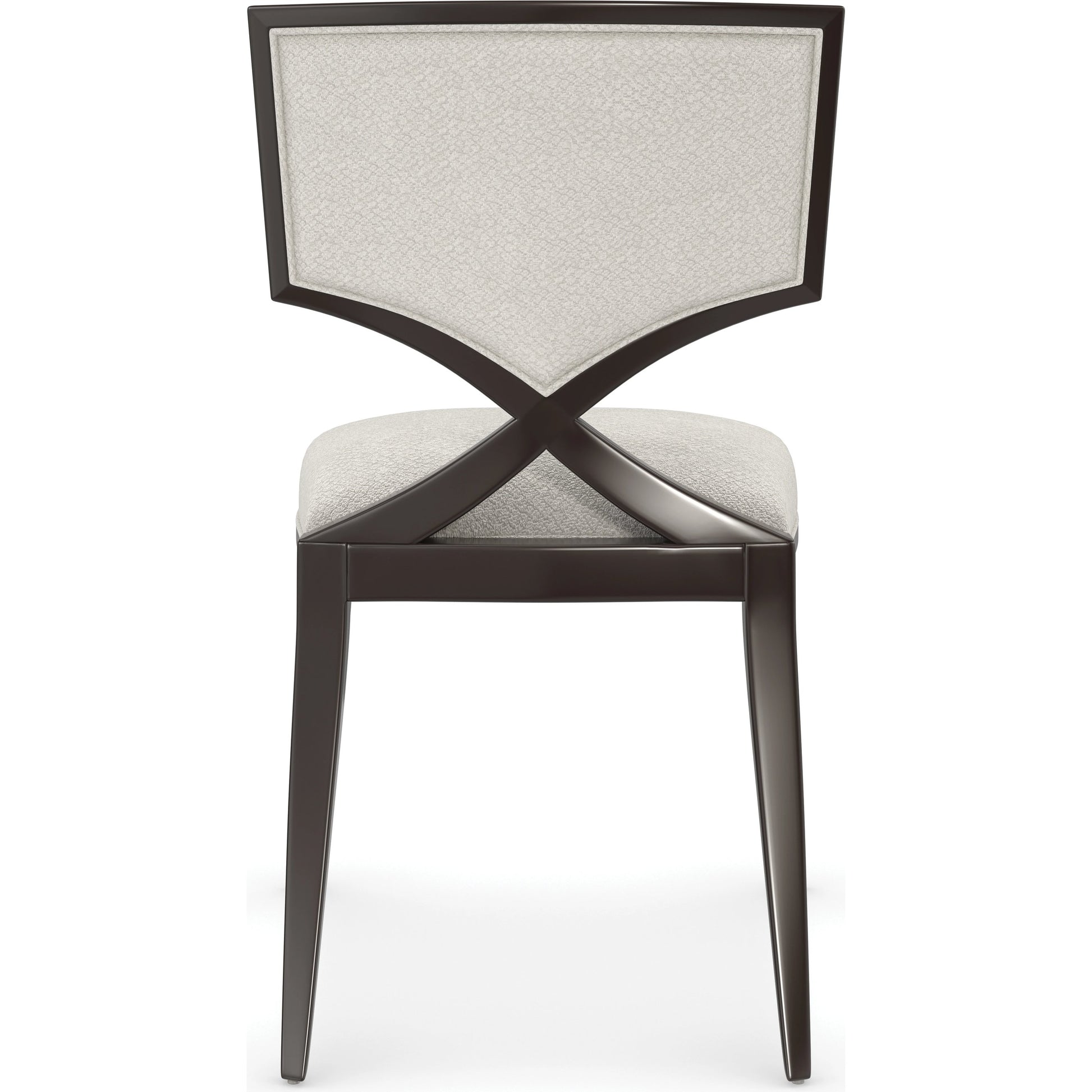 First Chair by Caracole in ivory, dark chocolate, bronze and dark chocolate. Made from birch in a modern style.
