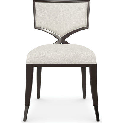 First Chair by Caracole in ivory, dark chocolate, bronze and dark chocolate. Made from birch in a modern style.