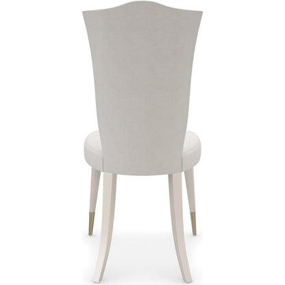 Cherub Side Chair by Caracole in natural and matte pearl. Made from birch in a modern style.