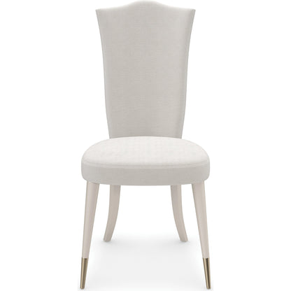 Cherub Side Chair by Caracole in natural and matte pearl. Made from birch in a modern style.