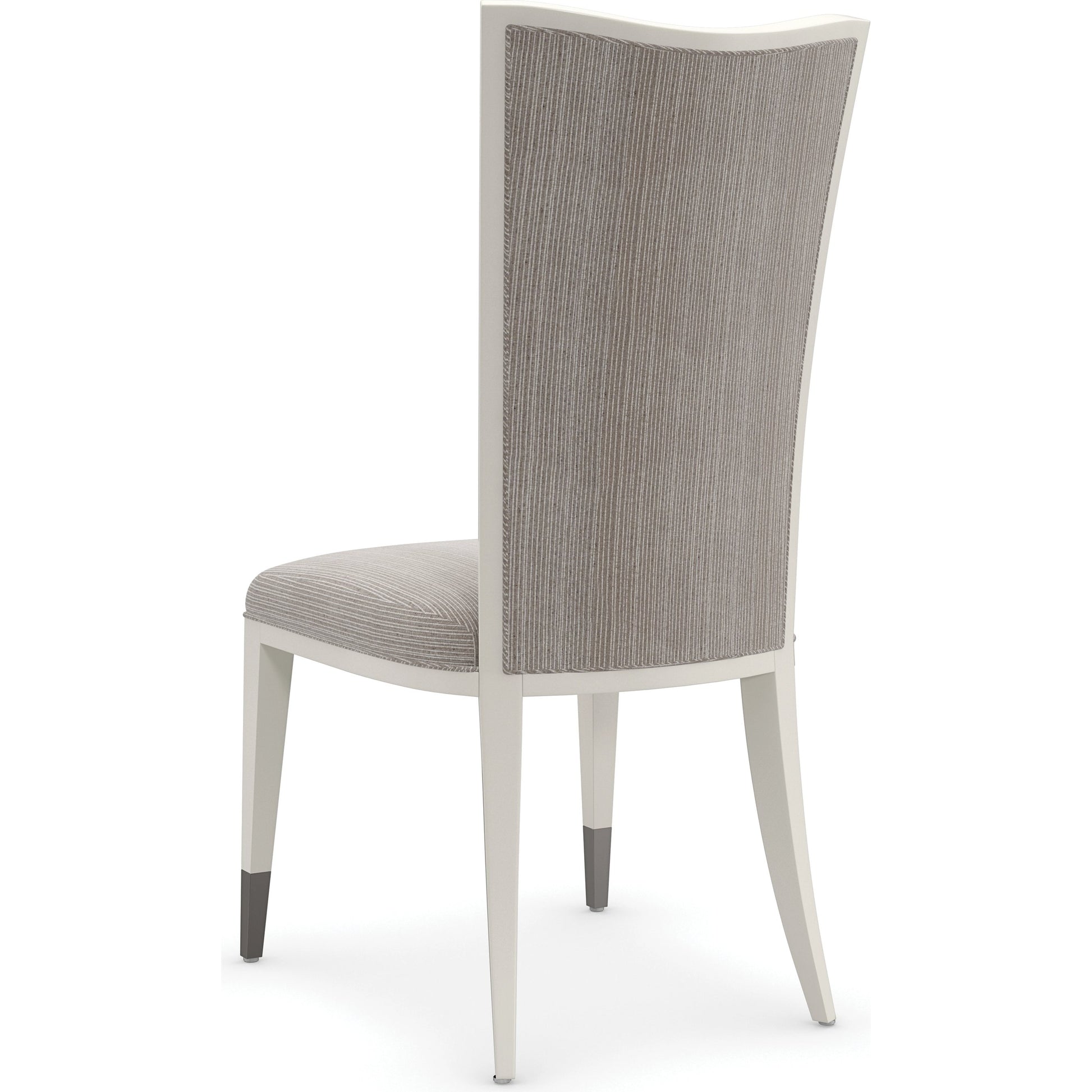 Lady Grey Side Chair by Caracole in grey and crème de la creme. Made from birch in a modern style.