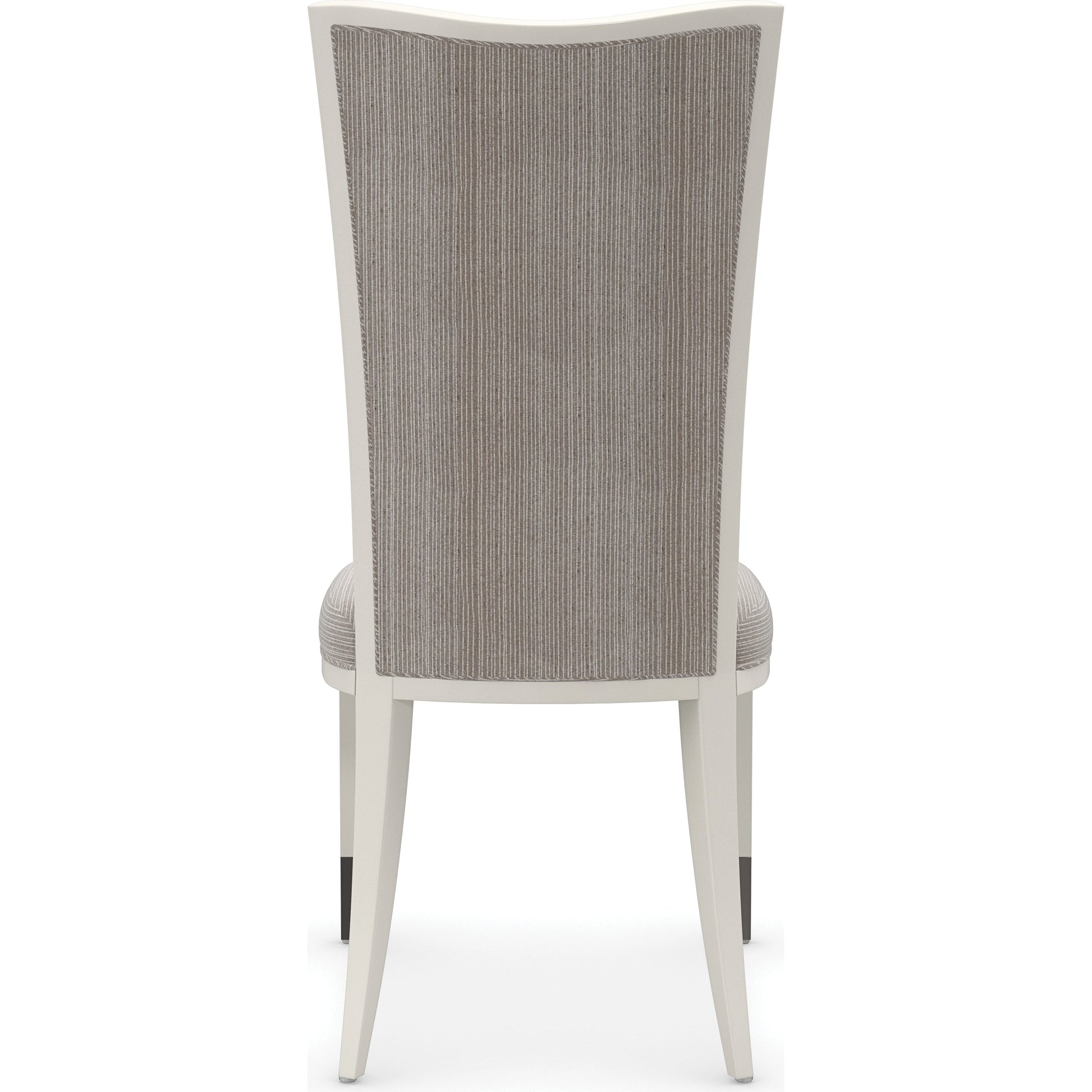Lady Grey Side Chair by Caracole in grey and crème de la creme. Made from birch in a modern style.
