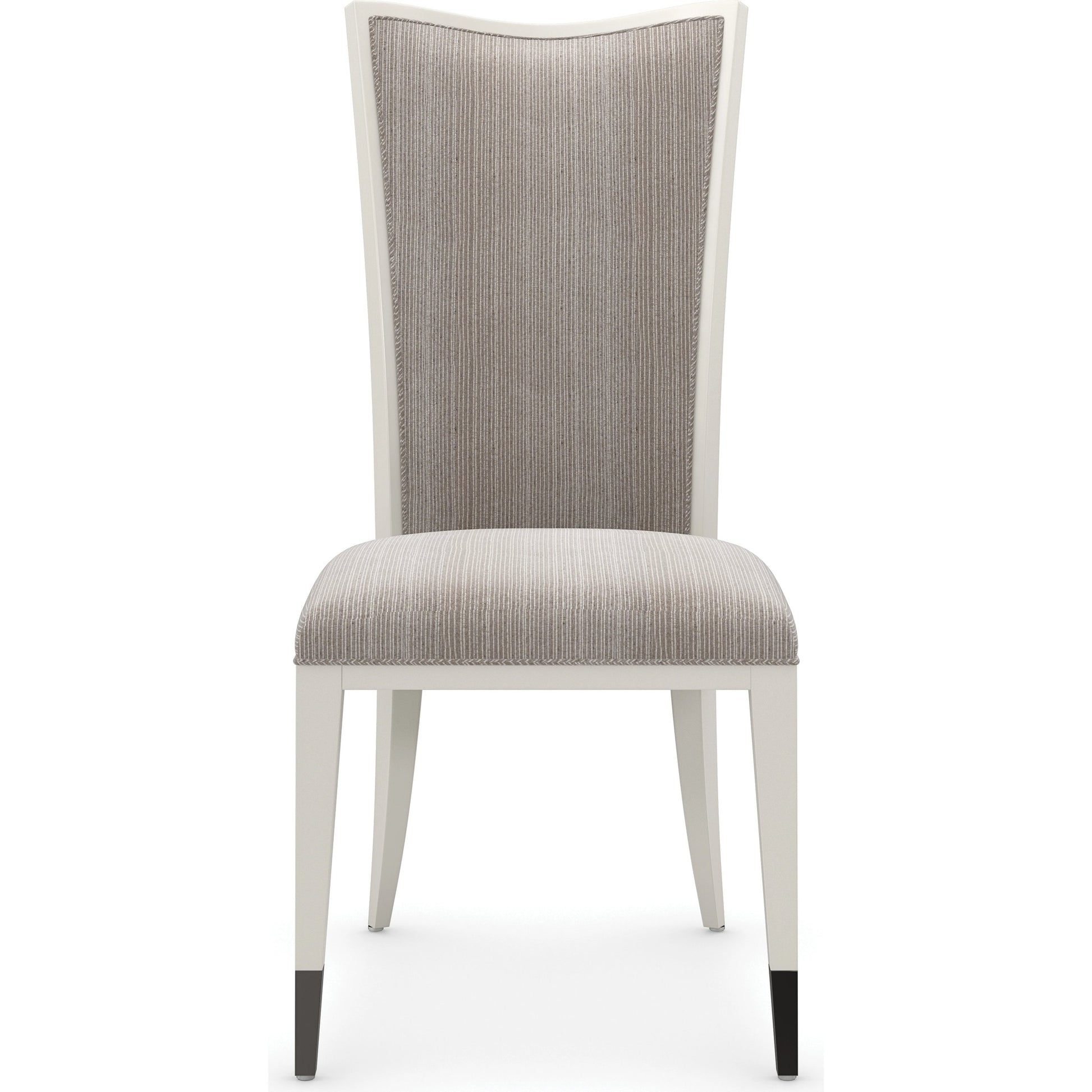 Lady Grey Side Chair by Caracole in grey and crème de la creme. Made from birch in a modern style.