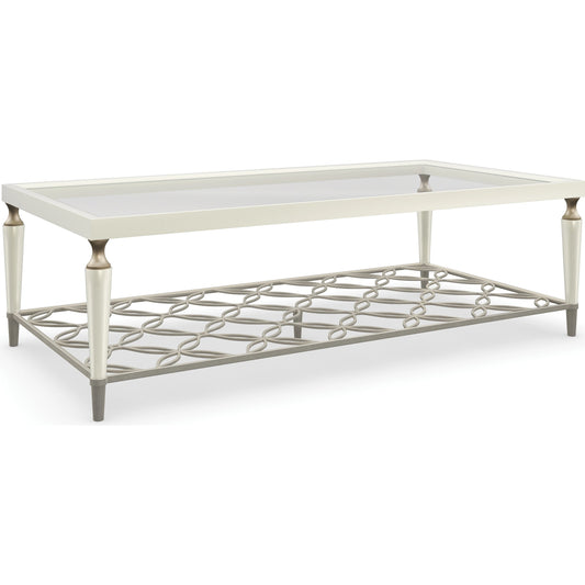 Easily Charming by Caracole in gold and creme de la crème, soft silver, gold bullion leaf. Made from birch metal in a modern style.