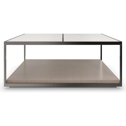 Cartesian by Caracole in natural and deep bronze, woodland grey. Made from birch, metal, stone, coffee japanese sen in a modern style.