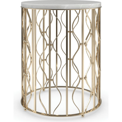 Style Spotter by Caracole in white, marble, pearl, gold and whisper of gold. Made from metal, marble in a modern style.