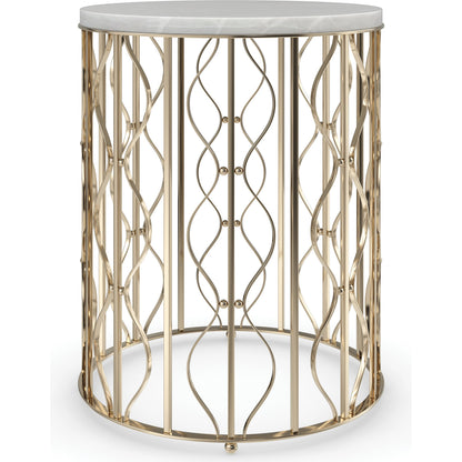 Style Spotter by Caracole in white, marble, pearl, gold and whisper of gold. Made from metal, marble in a modern style.
