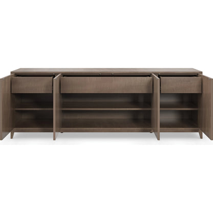 Daybreak by Caracole in maple and mocha. Made from birch, chocolate elegant tiger maple in a modern style.