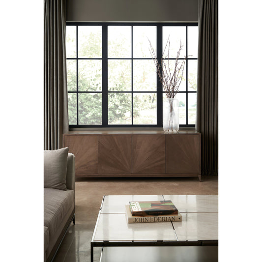 Daybreak by Caracole in maple and mocha. Made from birch, chocolate elegant tiger maple in a modern style.