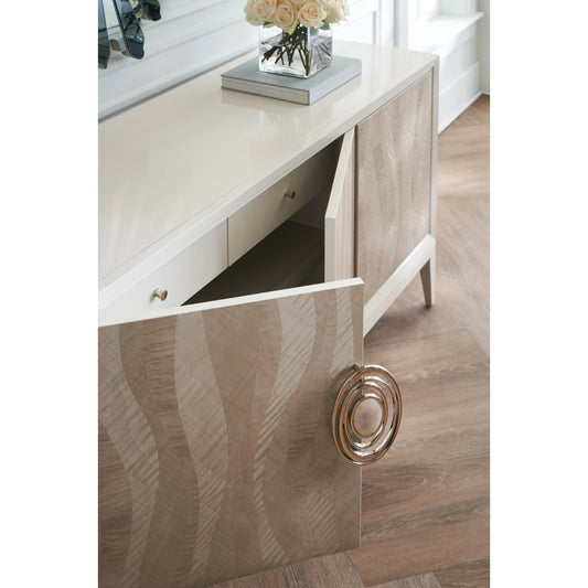 Now Streaming by Caracole in grey, maple, gold and almond milk, chinchilla. Made from birch, wd2 gray curly maple in a modern style.
