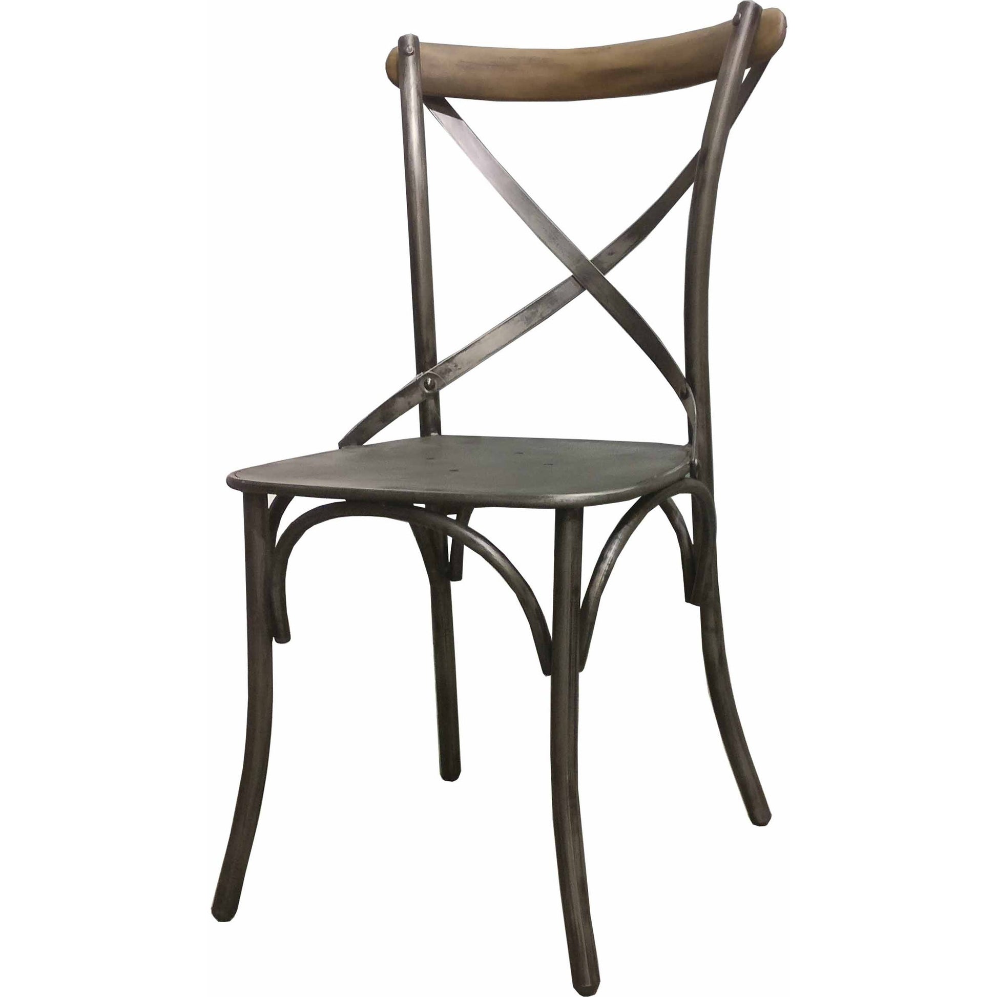 Crossback Chair (Set of 2) by LH Imports in brown. Made from metal in a cottage & farmhouse style.
