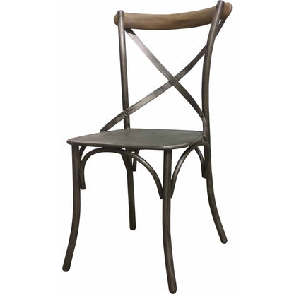 Crossback Chair (Set of 2) by LH Imports in brown. Made from metal in a cottage & farmhouse style.