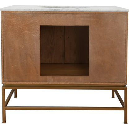 Clifford Bath Vanity by Worlds Away in dark burl wood. Made from hardwood solids, mdf, veneer, metal, marble, porcelain in a transitional style.