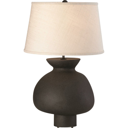 Casis Lamp by Global Views in matte black. Made from earthenware in a eclectic & global style.
